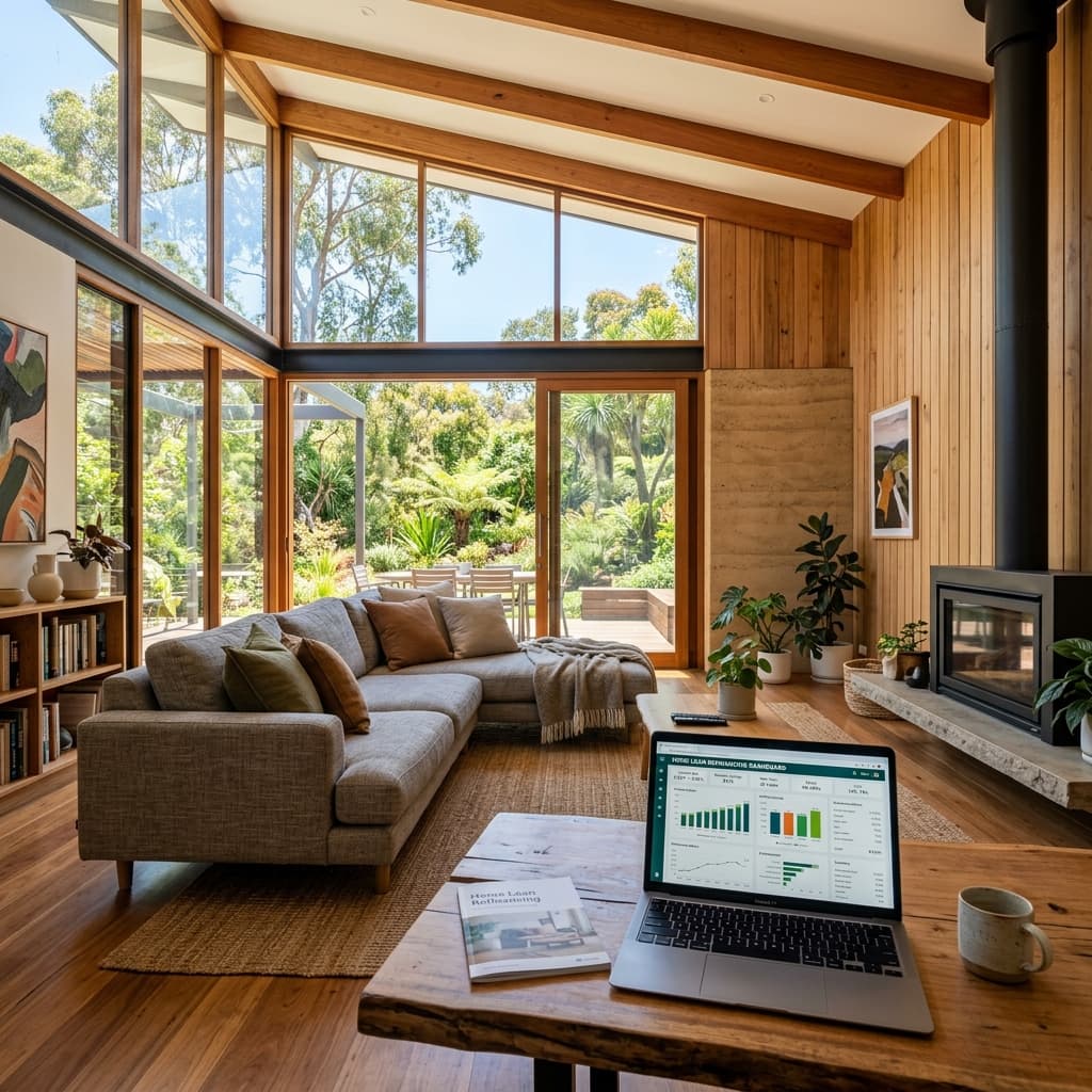Modern Australian home living space representing smart loan restructuring