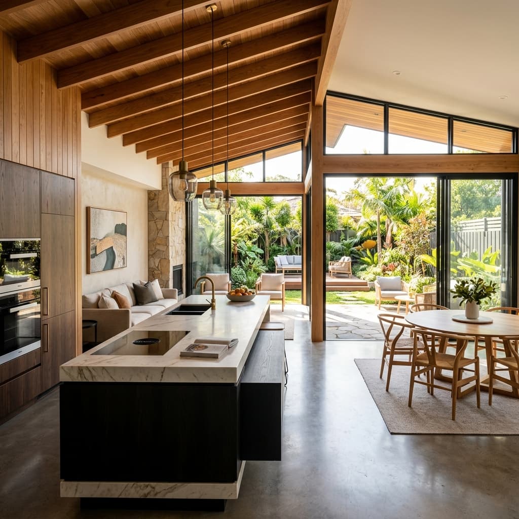Luxurious modern home renovation interior representing equity top up
